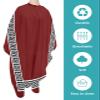 Wine Red Black Barber Cape - Salon Hair Cutting Cape for Women,Men,Kids,Adults,Traditional Chinese Geometric Tile Pattern Haircut Cape with Elastic Neckline Hairdressing Stylist Cape Gown Accessories view 2
