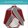 Wine Red Black Barber Cape - Salon Hair Cutting Cape for Women,Men,Kids,Adults,Traditional Chinese Geometric Tile Pattern Haircut Cape with Elastic Neckline Hairdressing Stylist Cape Gown Accessories view 4