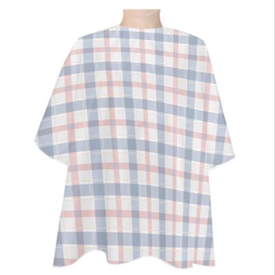 Abstract Plaid Barber Cape - Salon Hair Cutting Cape for Women,Men,Kids,Adults,Minimalistic Multi Colors Country Rustic Plaid Haircut Cape with Elastic Neckline Hairdressing Stylist Cape Gown