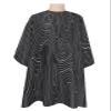 Black Abstract Barber Cape - Salon Hair Cutting Cape for Women,Men,Kids,Adults,Modern Geometric Minimalist Stripes Haircut Cape with Elastic Neckline Hairdressing Stylist Cape Gown Accessories view 1