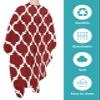 Red Morocco Barber Cape - Salon Hair Cutting Cape for Women,Men,Kids,Adults,Modern Abstract Geometric White Plaid Haircut Cape with Elastic Neckline Hairdressing Stylist Cape Gown Accessories view 2