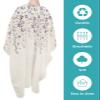 Retro Flowers Leaves Barber Cape - Salon Hair Cutting Cape for Women,Men,Kids,Adults,Summer Fall Purple Grey Plant Floral Leaf Haircut Cape with Elastic Neckline Hairdressing Stylist Cape Gown view 2