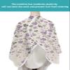 Retro Flowers Leaves Barber Cape - Salon Hair Cutting Cape for Women,Men,Kids,Adults,Summer Fall Purple Grey Plant Floral Leaf Haircut Cape with Elastic Neckline Hairdressing Stylist Cape Gown view 4