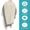 Beige Black Barber Cape - Salon Hair Cutting Cape for Women,Men,Kids,Adults,Traditional Chinese Geometric Tile Pattern Haircut Cape with Elastic Neckline Hairdressing Stylist Cape Gown Accessories view 2