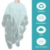 Abstract Leaves Barber Cape - Salon Hair Cutting Cape for Women,Men,Kids,Adults,Modern Geometric Minimalist Aesthetics Art Haircut Cape with Elastic Neckline Hairdressing Stylist Cape Gown Accessories view 2