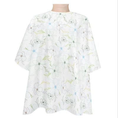 Vintage Flowers Barber Cape - Salon Hair Cutting Cape for Women,Men,Kids,Adults,Minimalistic Botanical Retro 70S Style Plant Haircut Cape with Elastic Neckline Hairdressing Stylist Cape Gown