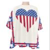 Red Stripes Love Barber Cape - Salon Hair Cutting Cape for Women,Men,Kids,Adults,Blue Independence Day White Haircut Cape with Adjustable Elastic Neckline Hairdressing Stylist Cape Gown Accessories view 1