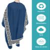 Navy Blue Black Barber Cape - Salon Hair Cutting Cape for Women,Men,Kids,Adults,Traditional Chinese Geometric Tile Pattern Haircut Cape with Elastic Neckline Hairdressing Stylist Cape Gown Accessories view 2