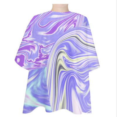 Marble Fluid Art Barber Cape - Salon Hair Cutting Cape for Women,Men,Kids,Adults,Abstract Modern Ombre Purple Blue Pink Haircut Cape with Elastic Neckline Hairdressing Stylist Cape Gown Accessories