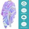Marble Fluid Art Barber Cape - Salon Hair Cutting Cape for Women,Men,Kids,Adults,Abstract Modern Ombre Purple Blue Pink Haircut Cape with Elastic Neckline Hairdressing Stylist Cape Gown Accessories view 2