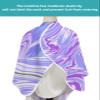 Marble Fluid Art Barber Cape - Salon Hair Cutting Cape for Women,Men,Kids,Adults,Abstract Modern Ombre Purple Blue Pink Haircut Cape with Elastic Neckline Hairdressing Stylist Cape Gown Accessories view 4