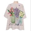 Watercolor Tulips Lavender Jasmine Barber Cape-Salon Hair Cutting Cape for Women,Men,Kids,Adults,Rustic Green Blue Purple Vase Pink Plaid Haircut Cape with Elastic Neckline Hairdressing Stylist Cape view 1