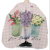 Watercolor Tulips Lavender Jasmine Barber Cape-Salon Hair Cutting Cape for Women,Men,Kids,Adults,Rustic Green Blue Purple Vase Pink Plaid Haircut Cape with Elastic Neckline Hairdressing Stylist Cape view 3