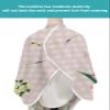 Watercolor Tulips Lavender Jasmine Barber Cape-Salon Hair Cutting Cape for Women,Men,Kids,Adults,Rustic Green Blue Purple Vase Pink Plaid Haircut Cape with Elastic Neckline Hairdressing Stylist Cape view 4