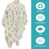 Summer Green Plant Barber Cape - Salon Hair Cutting Cape for Women,Men,Kids,Adults,Cactus Prickly Pear Succulents Haircut Cape with Elastic Neckline Hairdressing Stylist Cape Gown Accessories view 2
