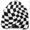 Black White Barber Cape - Salon Hair Cutting Cape for Women,Men,Kids,Adults,Geometric Checkered Flag Modern Abstract Dizz Haircut Cape with Elastic Neckline Hairdressing Stylist Cape Gown Accessories view 3