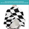 Black White Barber Cape - Salon Hair Cutting Cape for Women,Men,Kids,Adults,Geometric Checkered Flag Modern Abstract Dizz Haircut Cape with Elastic Neckline Hairdressing Stylist Cape Gown Accessories view 4
