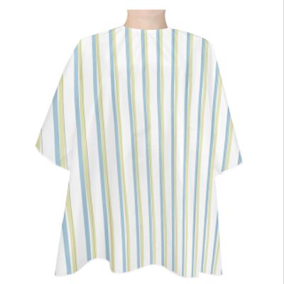 Abstract Stripes Barber Cape - Salon Hair Cutting Cape for Women,Men,Kids,Adults,Blue White Modern Geometric Art Haircut Cape with Elastic Neckline Hairdressing Stylist Cape Gown Accessories