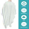 Abstract Stripes Barber Cape - Salon Hair Cutting Cape for Women,Men,Kids,Adults,Blue White Modern Geometric Art Haircut Cape with Elastic Neckline Hairdressing Stylist Cape Gown Accessories view 2