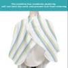 Abstract Stripes Barber Cape - Salon Hair Cutting Cape for Women,Men,Kids,Adults,Blue White Modern Geometric Art Haircut Cape with Elastic Neckline Hairdressing Stylist Cape Gown Accessories view 4