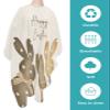Boho Bunny Barber Cape - Salon Hair Cutting Cape for Women,Men,Kids,Adults,Easter Rabbit Spring Country Holiday Haircut Cape with Adjustable Elastic Neckline Hairdressing Stylist Cape Gown Accessories view 2