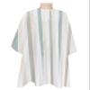 Abstract Barber Cape - Salon Hair Cutting Cape for Women,Men,Kids,Adults,Beige Teal Geometric Minimalistic Brush Stripes Haircut Cape with Elastic Neckline Hairdressing Stylist Cape Gown Accessories view 1