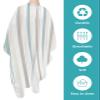 Abstract Barber Cape - Salon Hair Cutting Cape for Women,Men,Kids,Adults,Beige Teal Geometric Minimalistic Brush Stripes Haircut Cape with Elastic Neckline Hairdressing Stylist Cape Gown Accessories view 2