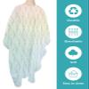 Abstract Geometric Barber Cape - Salon Hair Cutting Cape for Women,Men,Kids,Adults,Ombre Pink Yellow Blue Minimalistic Haircut Cape with Elastic Neckline Hairdressing Stylist Cape Gown Accessories view 2