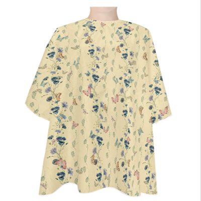 Floral Leaves Barber Cape - Salon Hair Cutting Cape for Women,Men,Kids,Adults,Vintage Spring Summer Flower Plants Haircut Cape with Elastic Neckline Hairdressing Stylist Cape Gown Accessories
