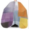 Abstract Painting Art Barber Cape - Salon Hair Cutting Cape for Women,Men,Kids,Adults,Modern Geometr Purple Grey Haircut Cape with Elastic Neckline Hairdressing Stylist Cape Gown Accessories view 3