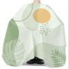 Boho Green Barber Cape - Salon Hair Cutting Cape for Women,Men,Kids,Adults,AbstractGeometric Leaves Plant Aesthetic Art Haircut Cape with Elastic Neckline Hairdressing Stylist Cape Gown Accessories view 3