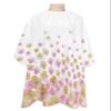 Pink Yellow Flowers Barber Cape - Salon Hair Cutting Cape for Women,Men,Kids,Adults,Summer Fall Botanical Plant Florals White Haircut Cape with Elastic Neckline Hairdressing Stylist Cape Gown view 1