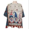 Red Blue Farmhouse Flag Barber Cape - Salon Hair Cutting Cape for Women,Men,Kids,Adults,Independence Day Gnomes Haircut Cape with Adjustable Elastic Neckline Hairdressing Stylist Cape Gown Accessories view 1