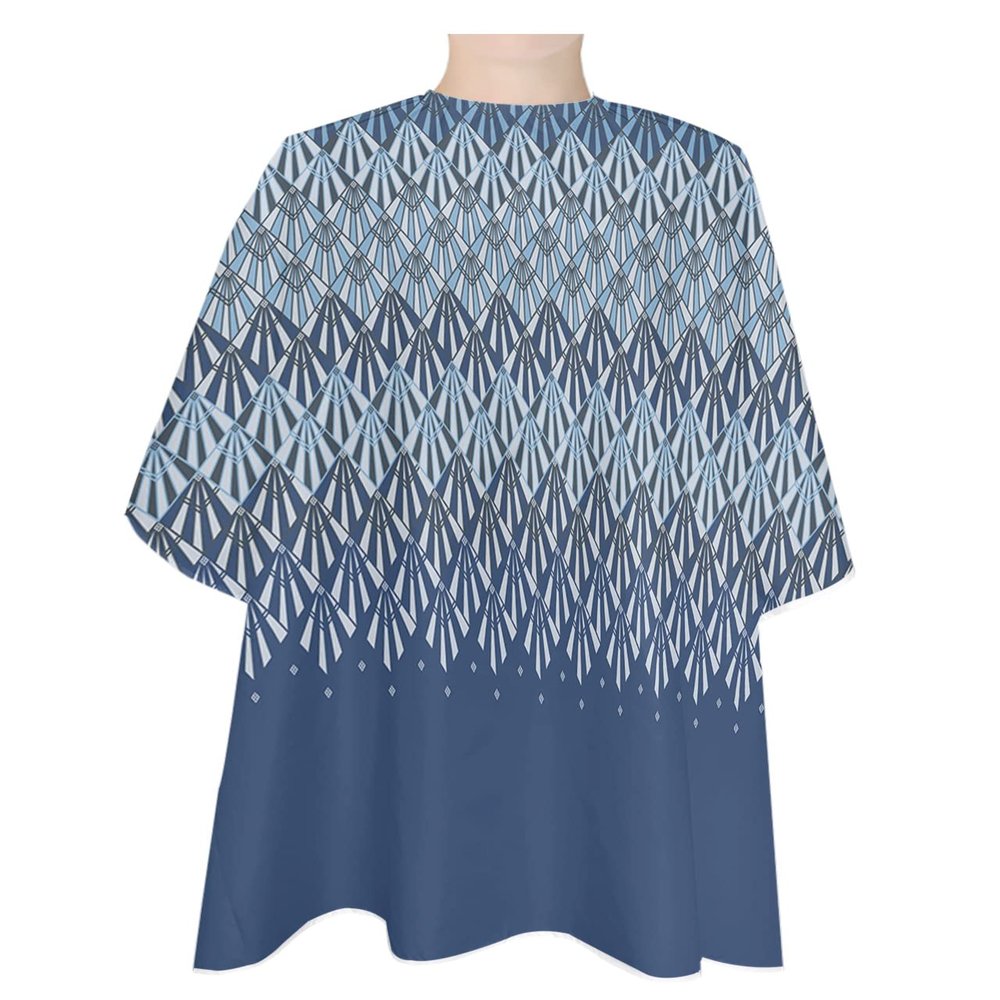 Abstract Barber Cape - Salon Hair Cutting Cape for Women,Men,Kids,Adults,Modern Geometric Diamond Gradient Lattice Haircut Cape with Elastic Neckline Hairdressing Stylist Cape Gown Accessories