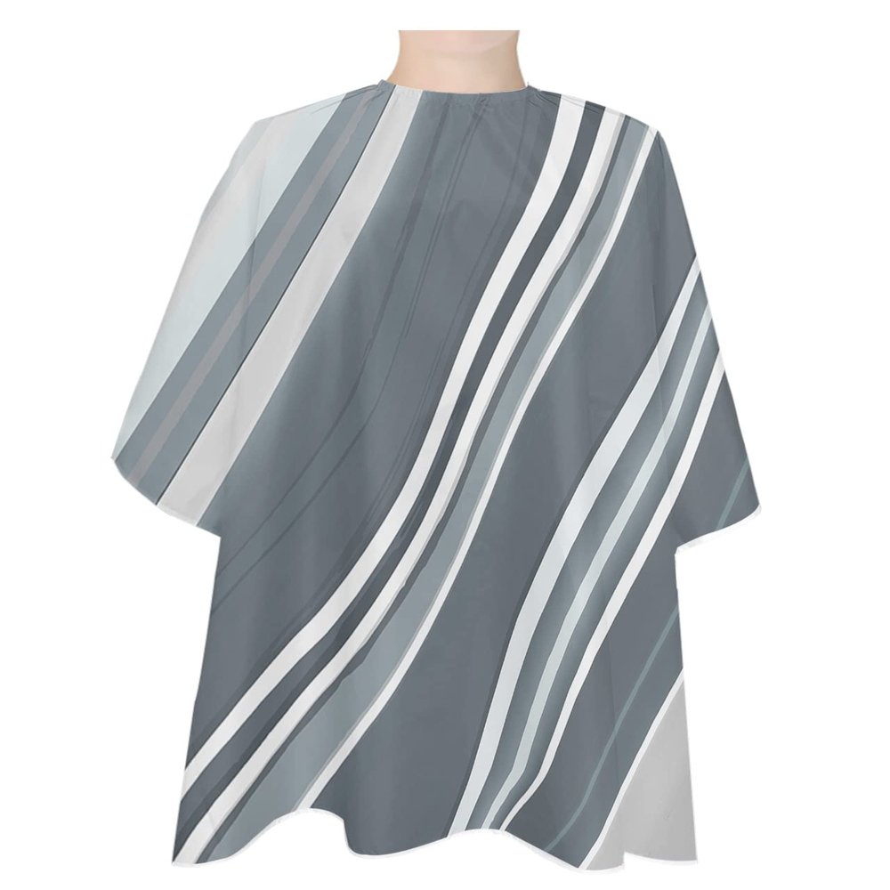 Geometric Barber Cape - Salon Hair Cutting Cape for Women,Men,Kids,Adults,Modern Abstract Geometric Line Art Haircut Cape with Adjustable Elastic Neckline Hairdressing Stylist Cape Gown Accessories