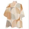 Abstract Modern Barber Cape - Salon Hair Cutting Cape for Women,Men,Kids,Adults,Geometric-Lines Orange Black Bohemia Haircut Cape with Elastic Neckline Hairdressing Stylist Cape Gown Accessories view 1