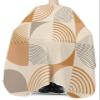 Abstract Modern Barber Cape - Salon Hair Cutting Cape for Women,Men,Kids,Adults,Geometric-Lines Orange Black Bohemia Haircut Cape with Elastic Neckline Hairdressing Stylist Cape Gown Accessories view 3