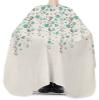 Teal Flower Leaves Barber Cape - Salon Hair Cutting Cape for Women,Men,Kids,Adults,Summer Fall Retro Grey Plant Flowers Haircut Cape with Elastic Neckline Hairdressing Stylist Cape Gown Accessories view 3