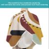 Abstract Geometric Barber Cape - Salon Hair Cutting Cape for Women,Men,Kids,Adults,Retro Brown Middle Century Modern Haircut Cape with Elastic Neckline Hairdressing Stylist Cape Gown Accessories view 4