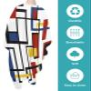 Red Blue Black Barber Cape - Salon Hair Cutting Cape for Women,Men,Kids,Adults,Geometric Yellow Abstract Middle Century Haircut Cape with Elastic Neckline Hairdressing Stylist Cape Gown Accessories view 2
