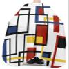 Red Blue Black Barber Cape - Salon Hair Cutting Cape for Women,Men,Kids,Adults,Geometric Yellow Abstract Middle Century Haircut Cape with Elastic Neckline Hairdressing Stylist Cape Gown Accessories view 3