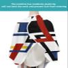 Red Blue Black Barber Cape - Salon Hair Cutting Cape for Women,Men,Kids,Adults,Geometric Yellow Abstract Middle Century Haircut Cape with Elastic Neckline Hairdressing Stylist Cape Gown Accessories view 4