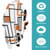 Orange Geometric Barber Cape - Salon Hair Cutting Cape for Women,Men,Kids,Adults,Retro Modern Abstract Middle Century Haircut Cape with Elastic Neckline Hairdressing Stylist Cape Gown Accessories view 2