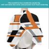 Orange Geometric Barber Cape - Salon Hair Cutting Cape for Women,Men,Kids,Adults,Retro Modern Abstract Middle Century Haircut Cape with Elastic Neckline Hairdressing Stylist Cape Gown Accessories view 4