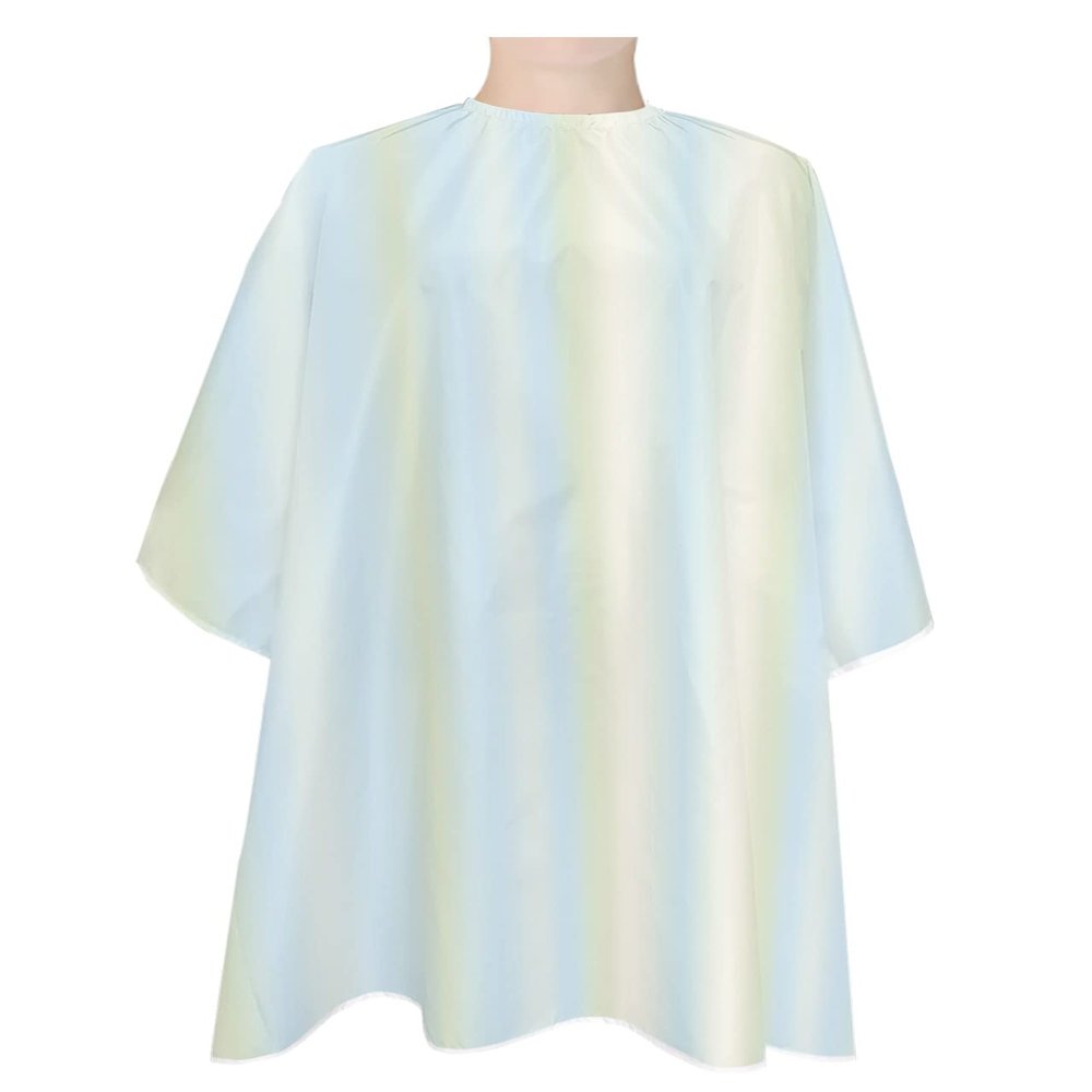 Abstract Ombre Barber Cape - Salon Hair Cutting Cape for Women,Men,Kids,Adults,Minimalistic Blue Geometric Stripes Haircut Cape with Elastic Neckline Hairdressing Stylist Cape Gown Accessories