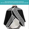 Black Barber Cape - Salon Hair Cutting Cape for Women,Men,Kids,Adults,Traditional Chinese Tile Pattern Haircut Cape with Adjustable Elastic Neckline Hairdressing Stylist Cape Gown Accessories view 4