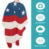 4th-of-July Barber Cape - Salon Hair Cutting Cape for Women,Men,Kids,Adults,Blue Red Patriotic Stars Stripes Haircut Cape with Adjustable Elastic Neckline Hairdressing Stylist Cape Gown Accessories view 2