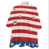 Patriot Red Blue Flag Barber Cape - Salon Hair Cutting Cape for Women,Men,Kids,Adults,Summer Independence Day Haircut Cape with Adjustable Elastic Neckline Hairdressing Stylist Cape Gown Accessories view 1