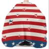 Patriot Red Blue Flag Barber Cape - Salon Hair Cutting Cape for Women,Men,Kids,Adults,Summer Independence Day Haircut Cape with Adjustable Elastic Neckline Hairdressing Stylist Cape Gown Accessories view 3