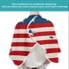Patriot Red Blue Flag Barber Cape - Salon Hair Cutting Cape for Women,Men,Kids,Adults,Summer Independence Day Haircut Cape with Adjustable Elastic Neckline Hairdressing Stylist Cape Gown Accessories view 4